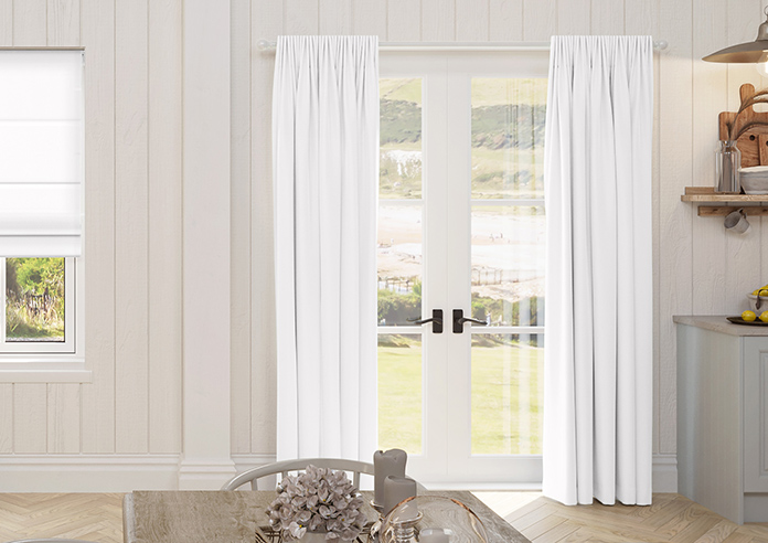 Menton, Pure White - Made to Measure Curtains - Image 3